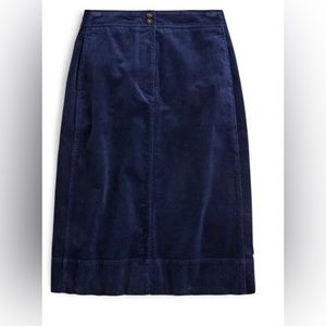 J Crew midi length corduroy skirt with pockets